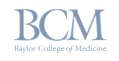 Baylor College of Medicine logo in blue.